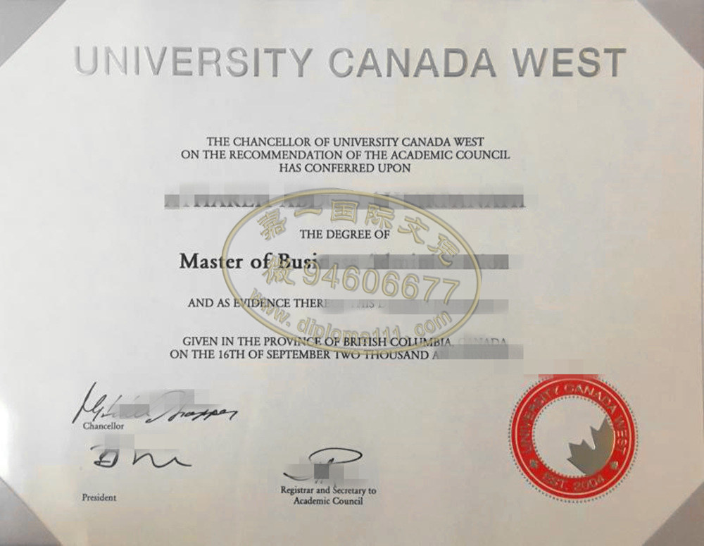 领取原版加拿大加西大学毕业证样本|办理加西大学文凭成绩单模板/