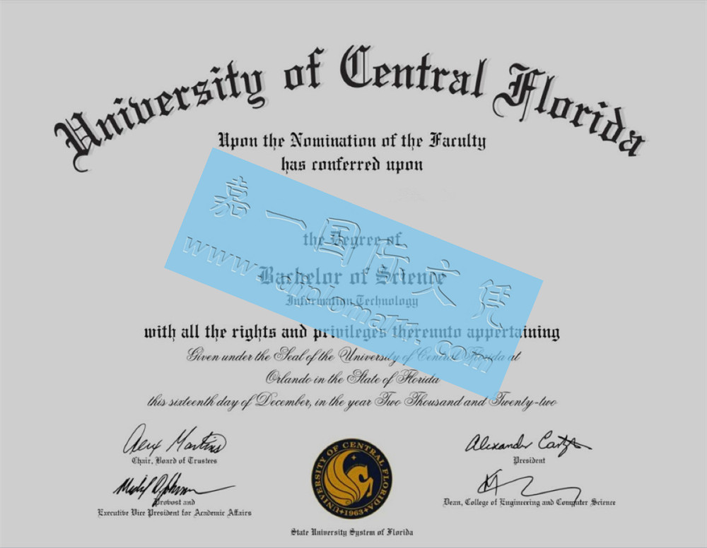 修改美国UCF毕业证电子图|分辨中佛罗里达大学文凭真实质量/