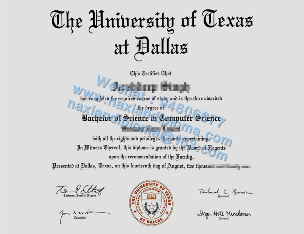 UT-Dallas毕业证电子图|得克萨斯大学文凭认证|购买达拉斯分校学位证尺寸/