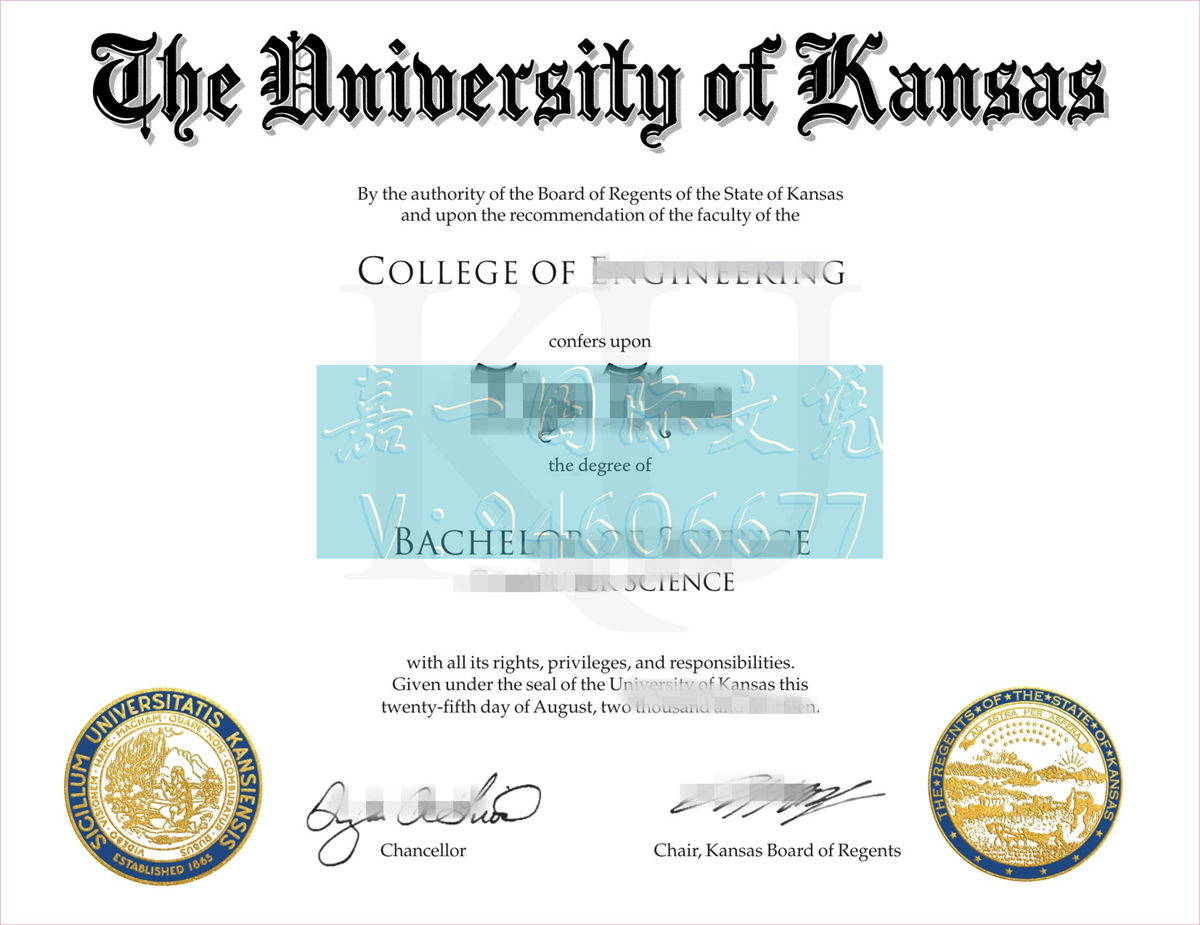 美国文凭渠道|堪萨斯大学学位证书图|购买美国KU文凭成绩单流程