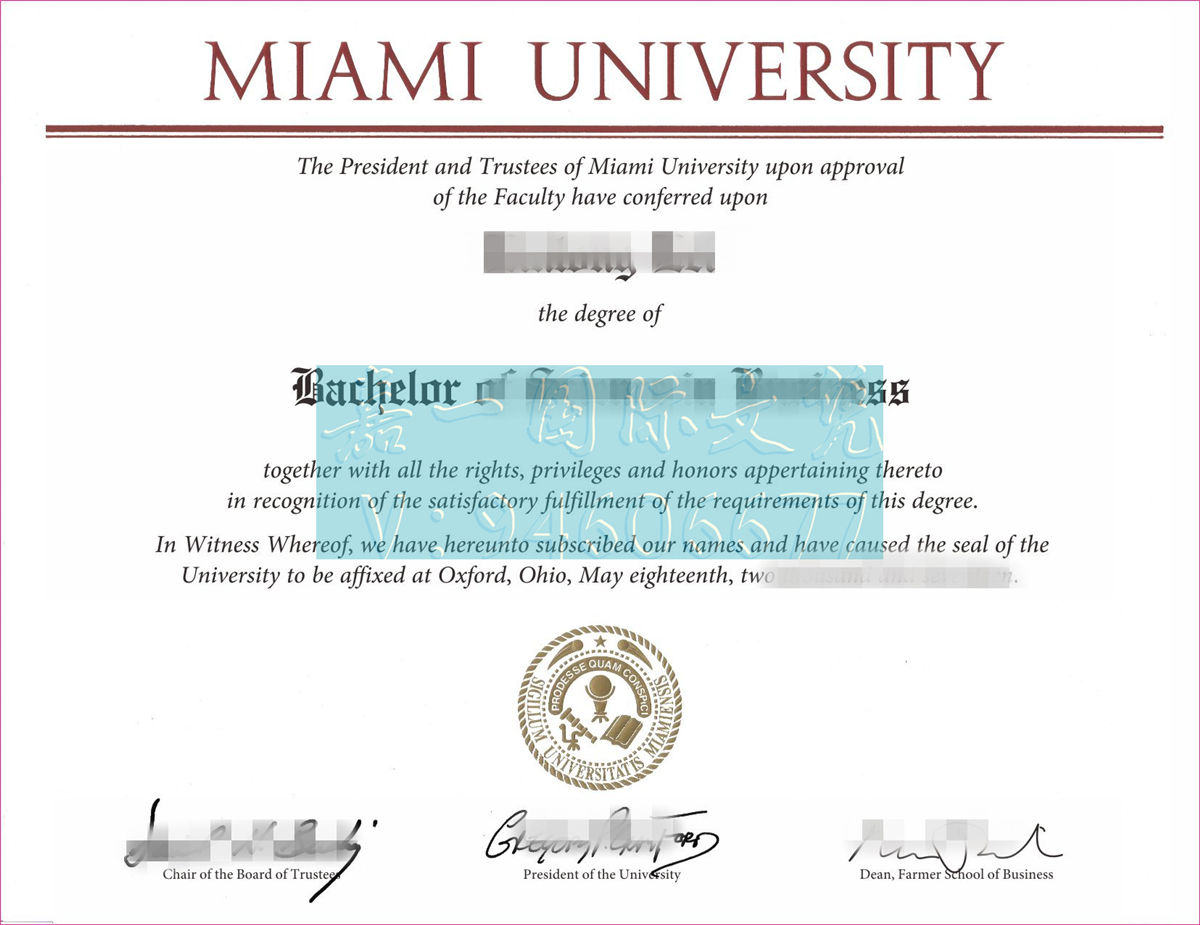 美国文凭渠道|迈阿密大学学位证书图|购买牛津分校文凭成绩单流程