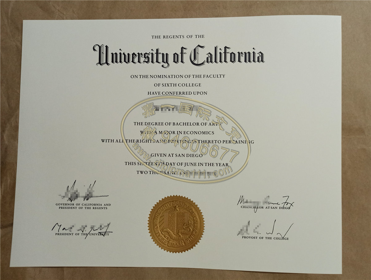 买UCSD文凭渠道|办理圣迭戈加州大学学位证书图|买美国San