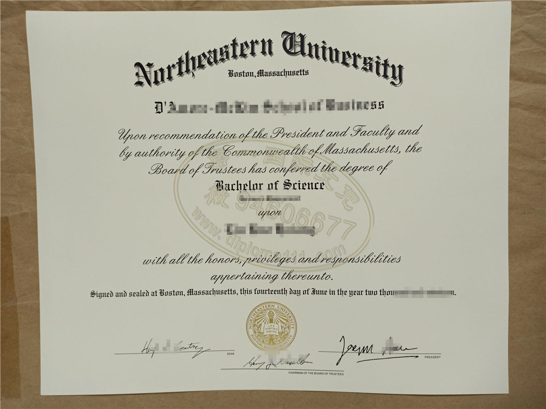 美国NU文凭实拍图|办理东北大学学位证书渠道|购买美国Northeastern文凭/