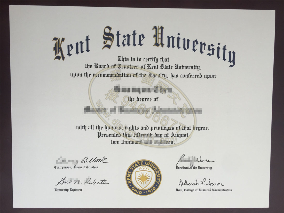 办美国肯特州立大学硕士文凭学位证书顺利入职是真的