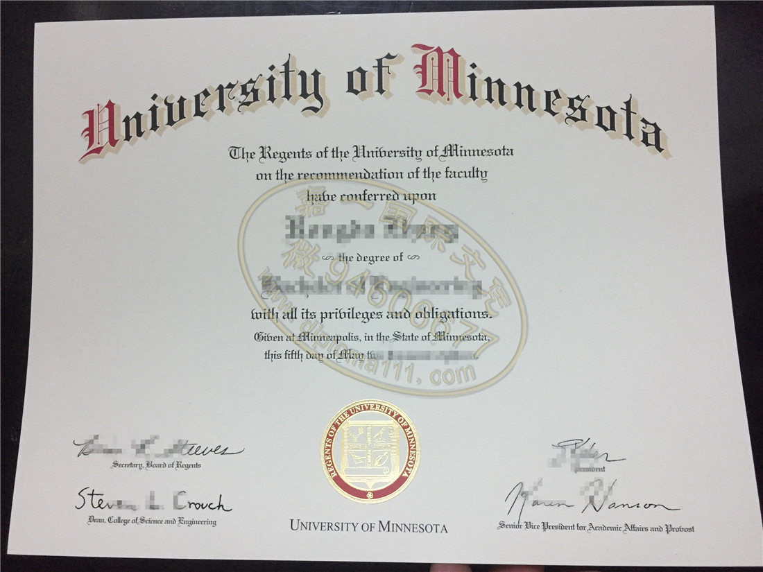 原版制作明尼苏达大学毕业证，购买美国UMN文凭成绩单渠道