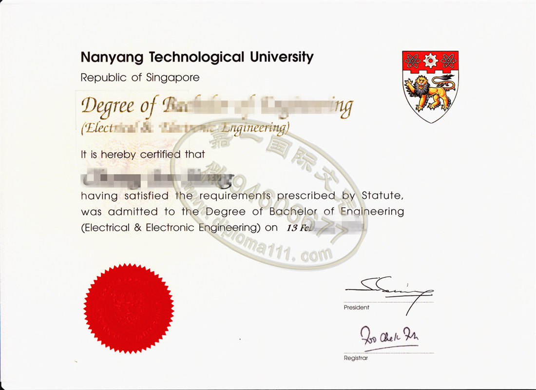 复刻05年南洋理工大学原版毕业证书，办理新加坡NTU文凭成绩单/