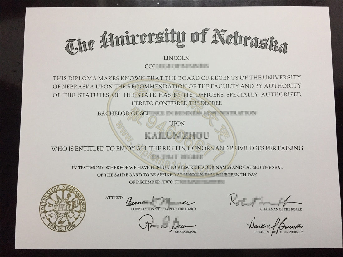 定制内布拉斯加大学文凭证书，办理内布拉斯加大学原版毕业证