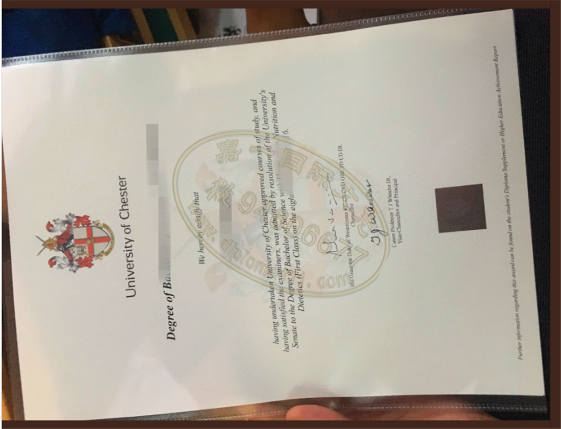 办理2020年切斯特大学毕业证书,买英国文凭成绩单就业有帮助