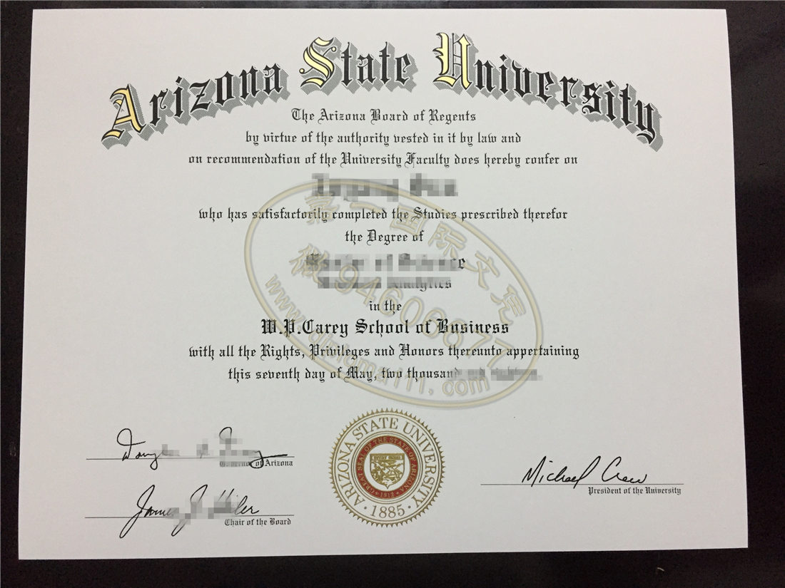 原版ASU毕业证模板，领取亚利桑那州立大学文凭成绩单独家渠道/