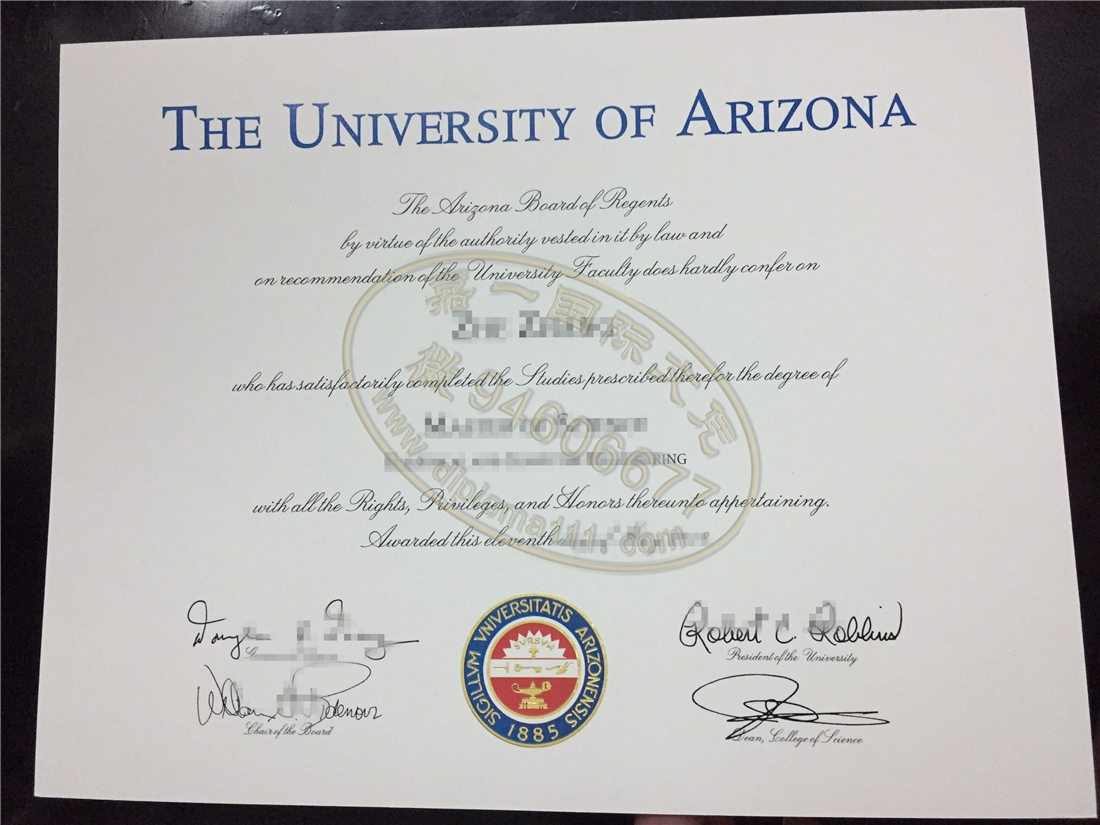 哪里买亚利桑那大学学位证书靠谱，领取美国UA文凭证书模板