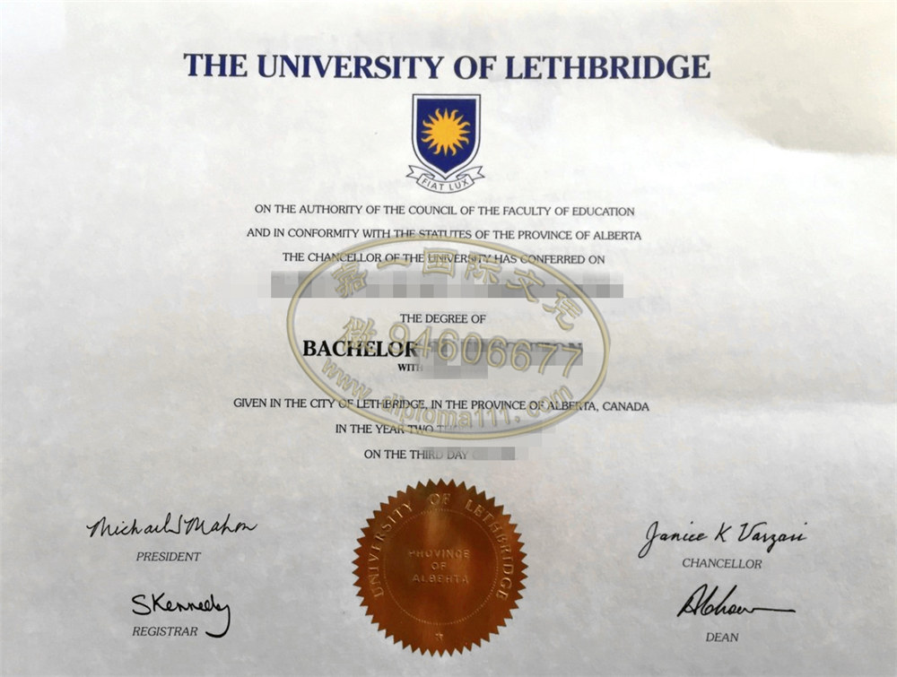 领取原版莱斯布里奇大学毕业证范本|快速制作加拿大本科文凭成绩单渠道/