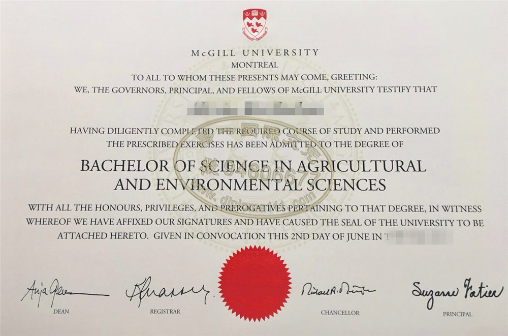 领取20年麦吉尔大学原版毕业证书|办理加拿大McGill文凭渠道