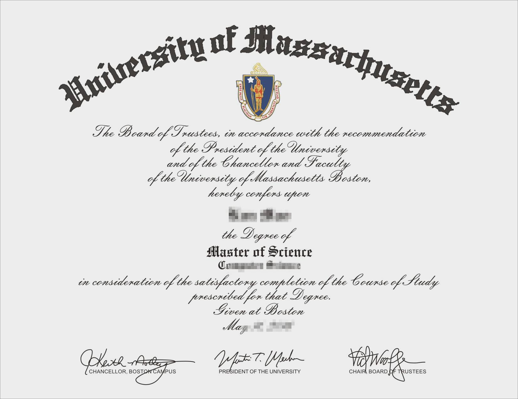 UMASS毕业证购买,麻省大学文凭认证,马萨诸塞大学学位电子图