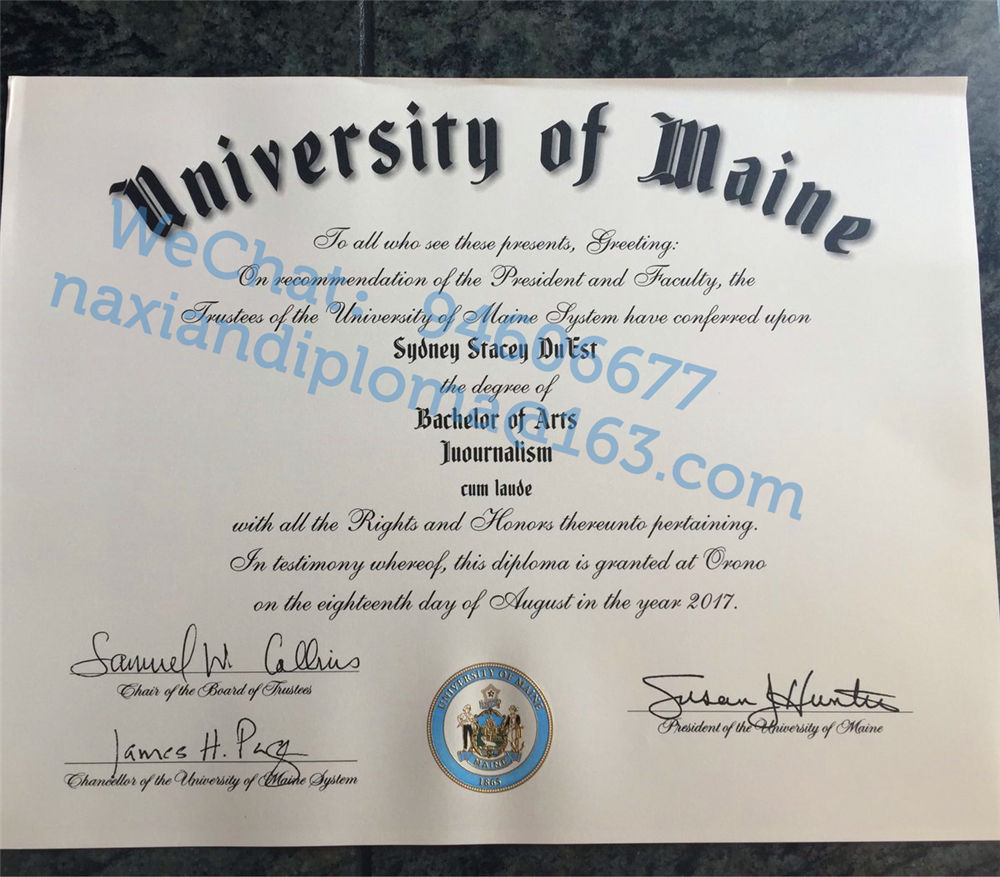 未毕业买缅因大学文凭成绩单要多久,补办美国Maine毕业证书方式
