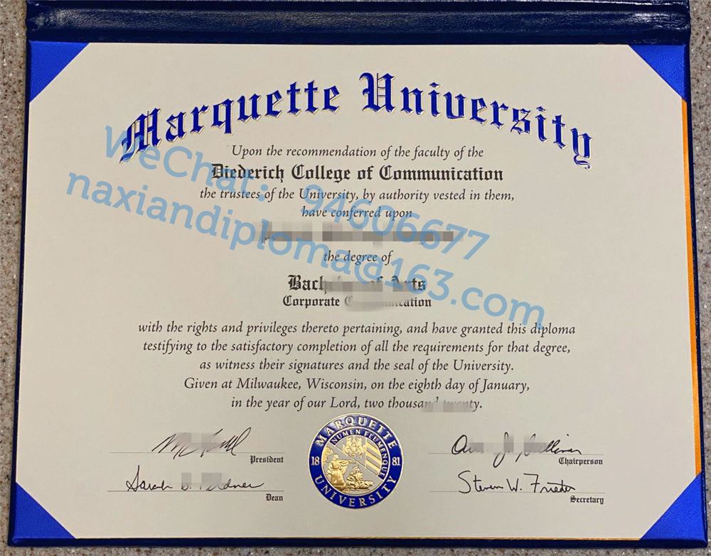 马凯特大学毕业证购买途径|美国MU成绩单|Marquette留信文凭认证