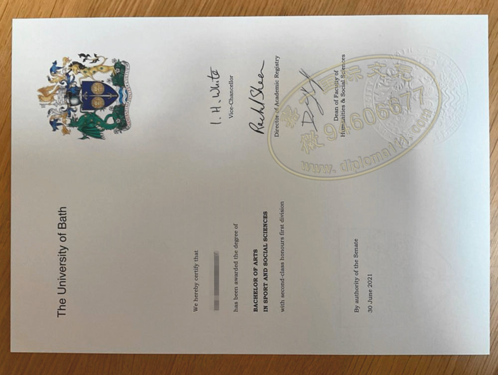 2021年University of Bath本科毕业证，巴斯大学文凭质量独树一帜