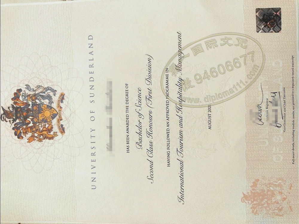 桑德兰大学留信认证or补办桑德兰大学毕业证合作点