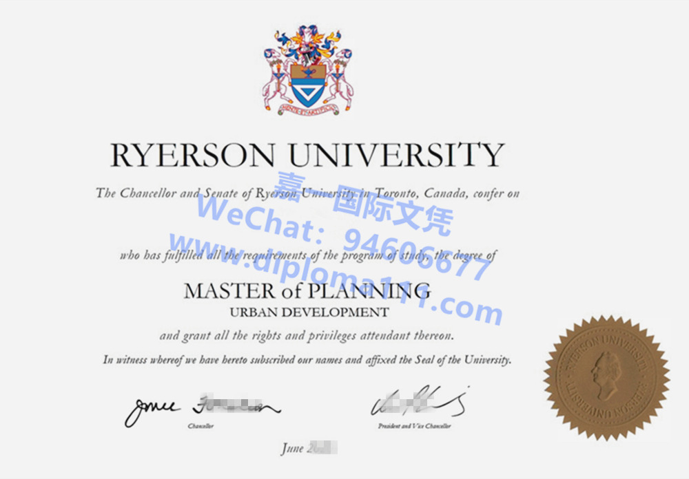 更新瑞尔森大学学位证校长签名|加拿大Ryerson文凭百科大全