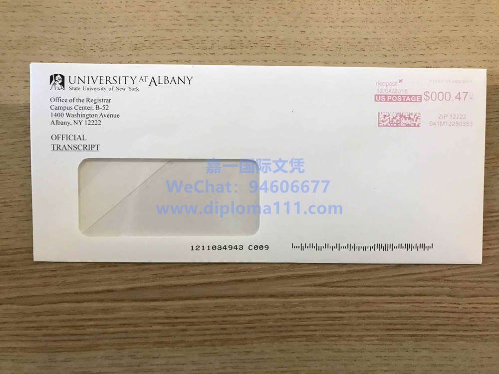 密封阿尔伯塔大学成绩单信封，办理成绩单封口贴纸与印章