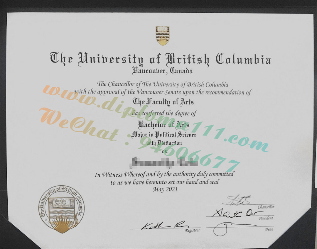 更新UBC毕业证签名,购买英属哥伦比亚大学学位证与加拿大文凭认证