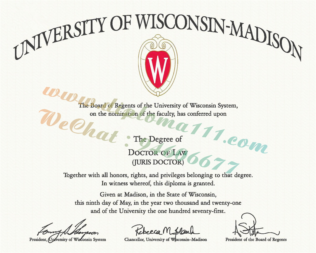 更新威斯康星大学博士毕业证|购买麦迪逊分校文凭|办理Madison学位证书/
