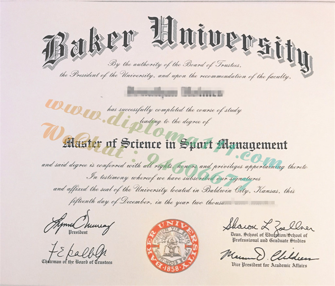 美国贝克大学未毕业购买毕业证与学位证通过留信网认证/