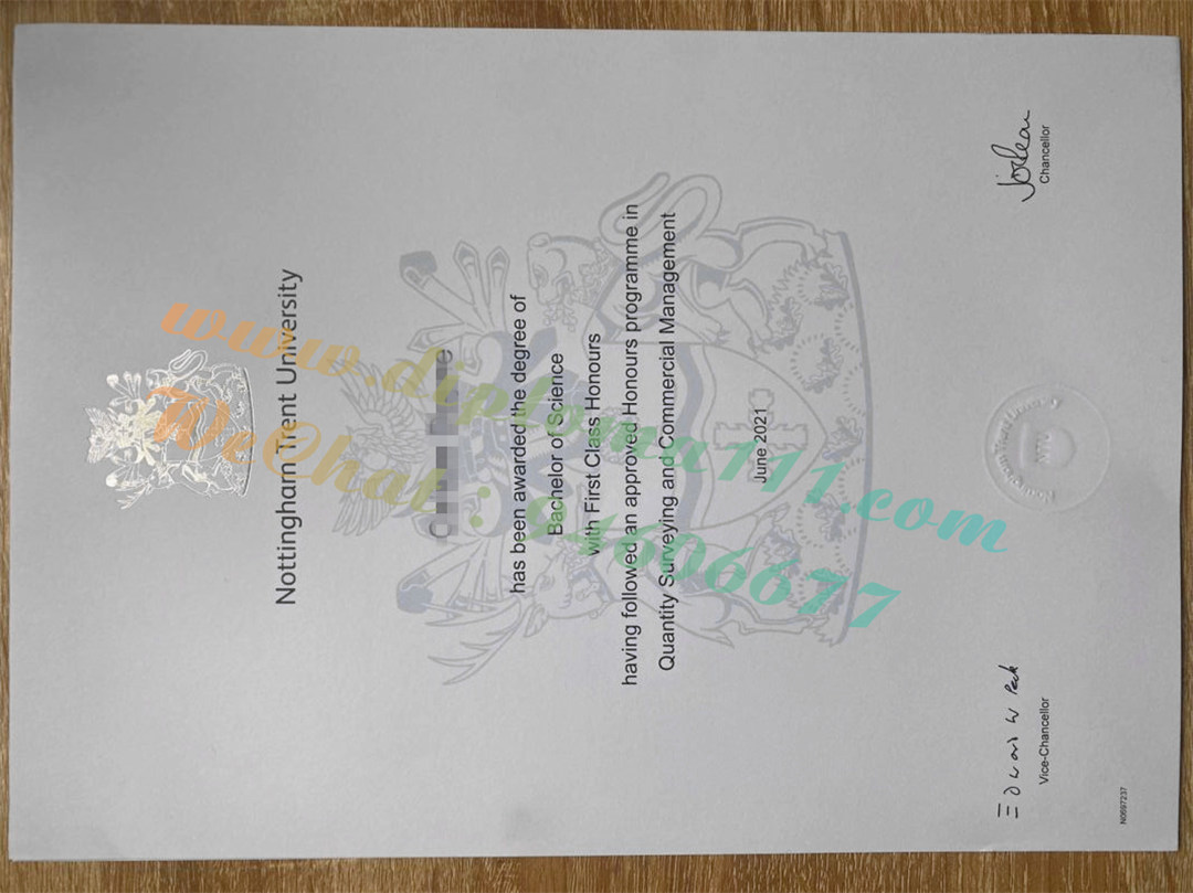 办理一份诺丁汉特伦特大学毕业证NTU成绩单申请留信网认证