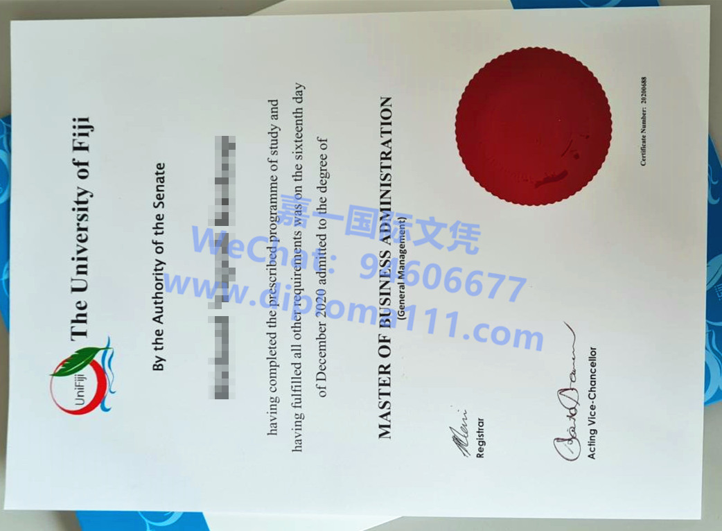 斐济大学文凭证书案例图，国外大学毕业证定制流程