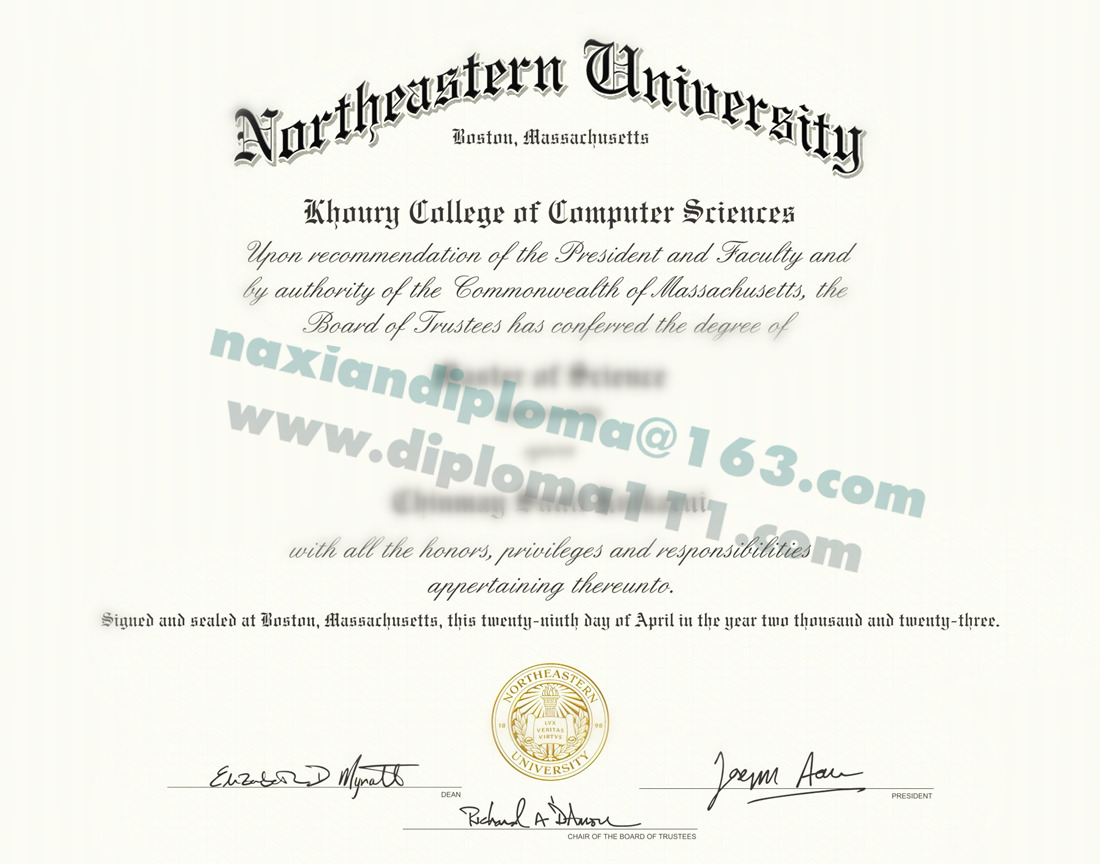 体验美国NEU学位证福利|回馈东北大学文凭Northeastern成绩单好消息/