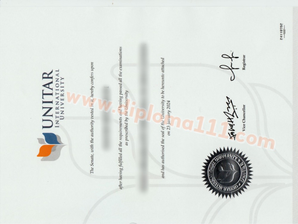 马来西亚UNITAR文凭证书开模定制之优理大学毕业证工艺特点
