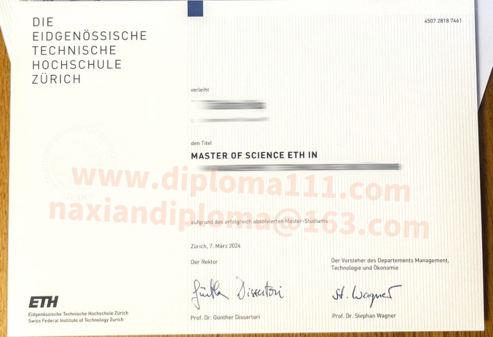 瑞士ETH Zürich文凭来了：苏黎世联邦理工学院毕业证急你所需