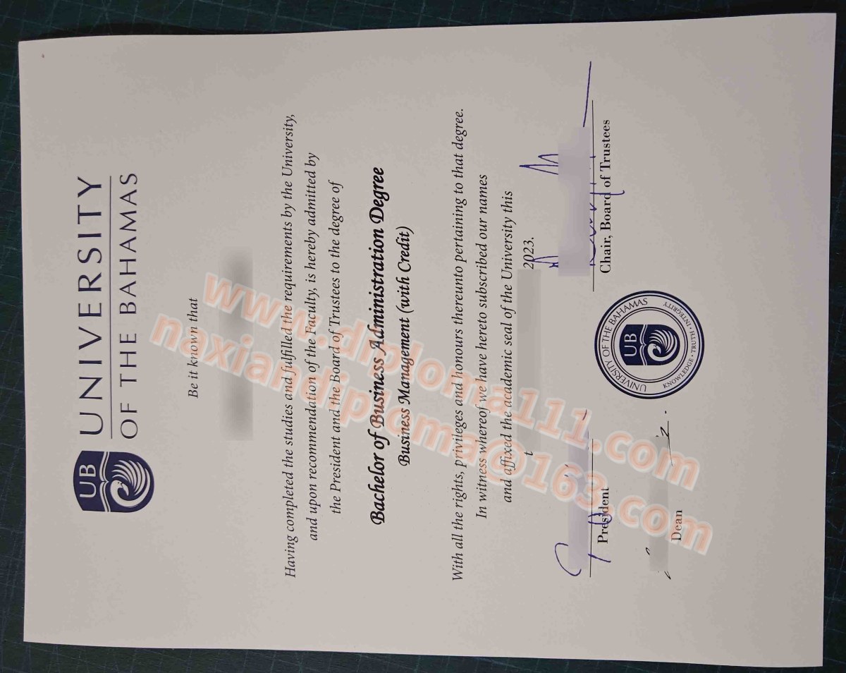 巴哈马大学（University of The Bahamas）毕业证来了