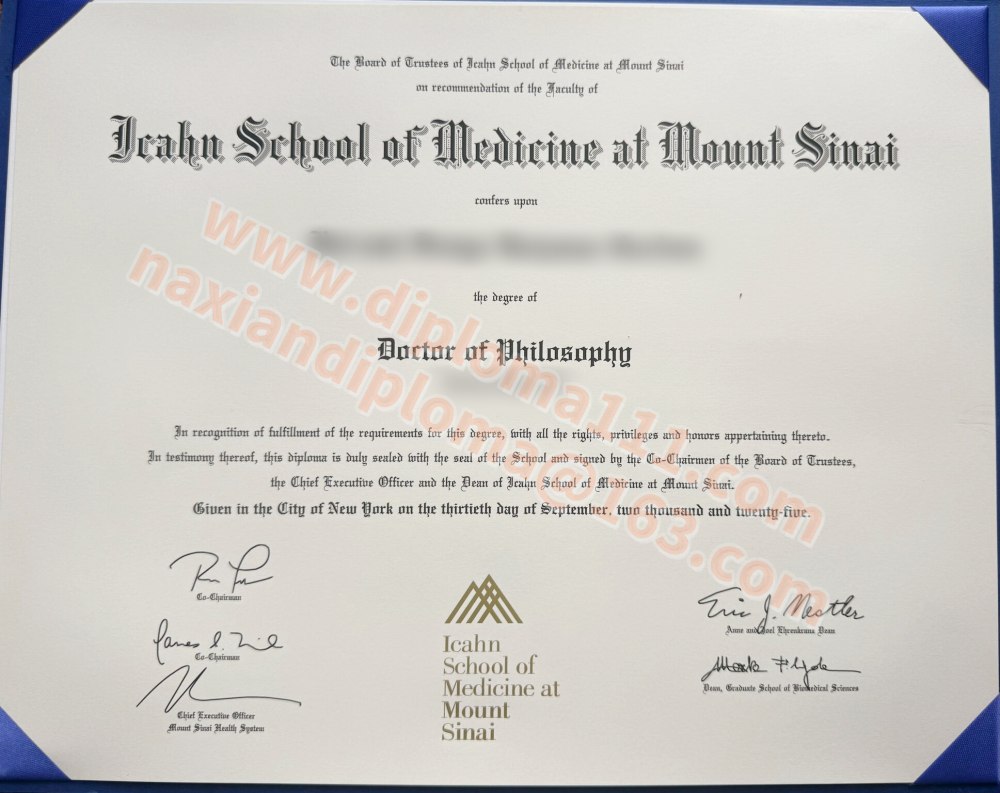 美国ISMMS博士毕业证急你所需：西奈山伊坎医学院学位证案例
