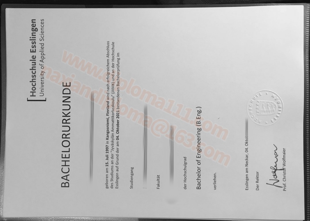 德国挂科肄业紧急处理预案：埃斯林根应用科学大学毕业证三天补回指南